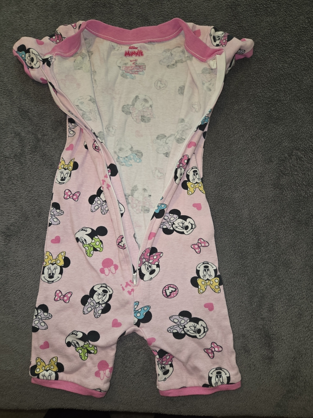 Disney Minnie Mouse Pink Baby One-Piece Romper